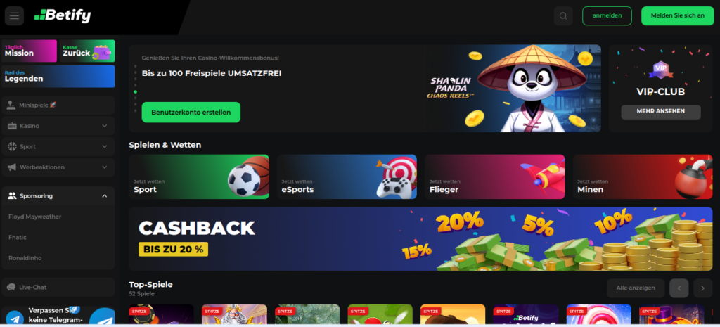 Betify Promo Code Casinospiel