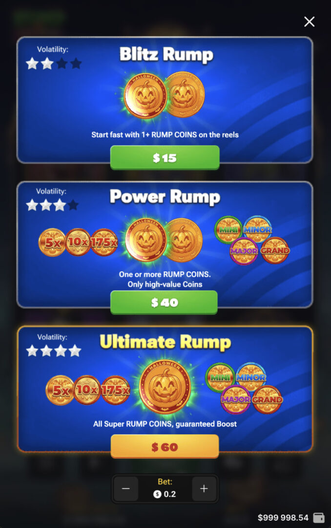 Rump And Halloween App-Ansicht, Betrug ausgeschlossen? Anmeldung und Bonuscode mobil: Kaufoptionen im Hochformat