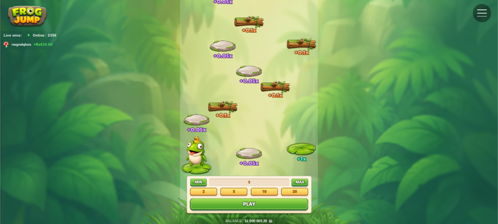 Frog Jump Casino-Spiel 