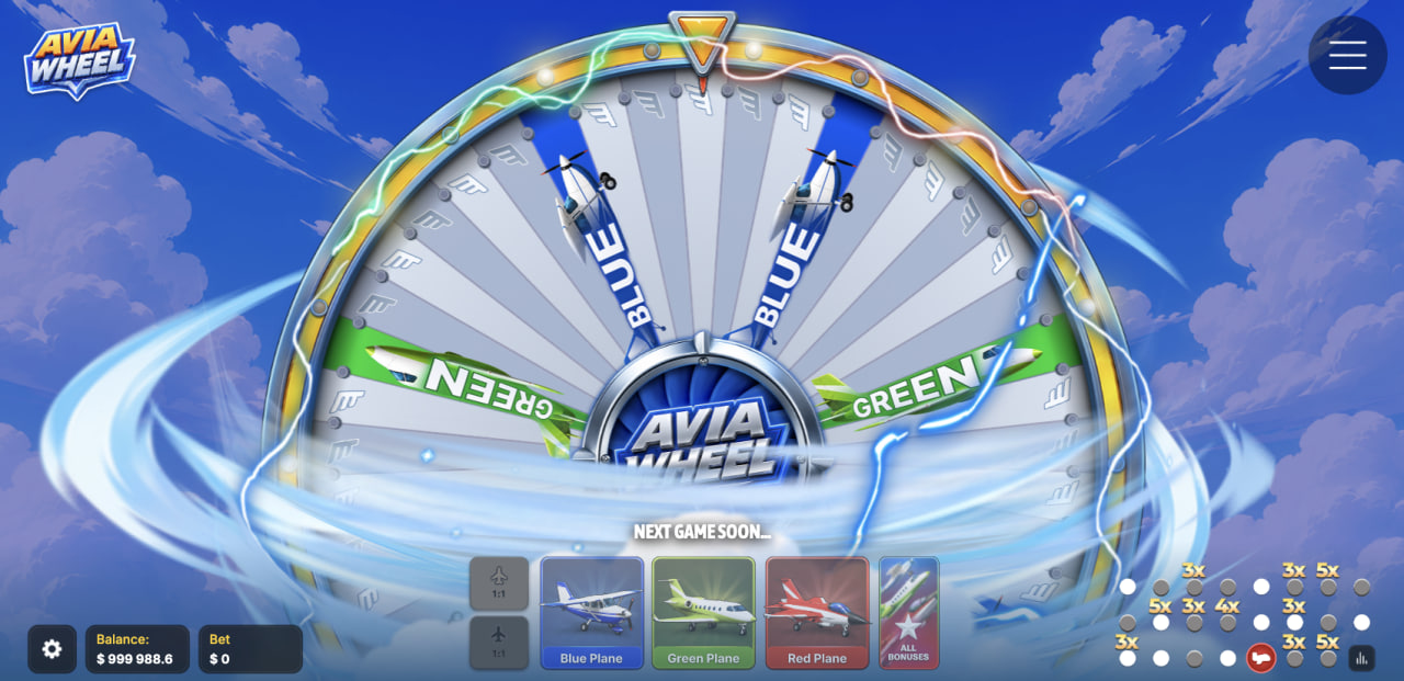 Avia Wheel Test: Demo des Casino-Spiels mit Rad, Bonus-Flugzeugen und kostenlos testen